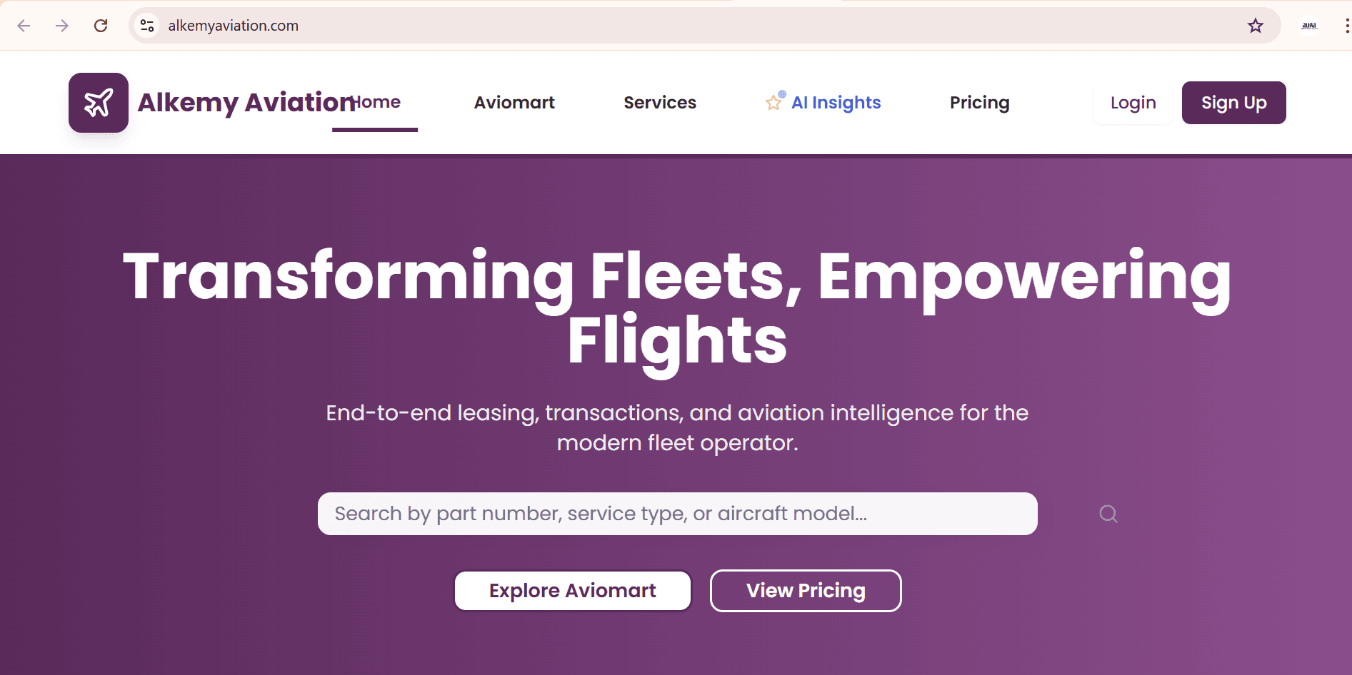 Alkemy Aviation Dashboard